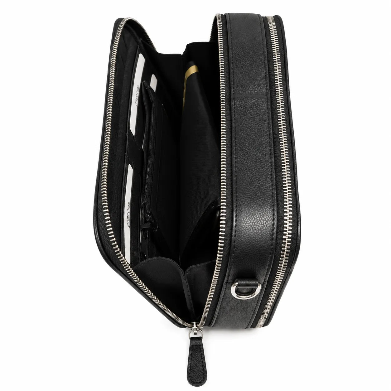 Premium Leather Messenger Bag - Full Grain Leather Sling Bag - Leather Bag for Men -J0081 BLK