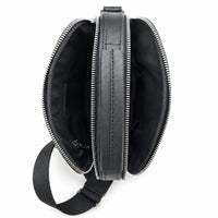 Leather Messenger Bag - Full Grain Leather Sling Bag - Vintage Leather Messenger Black Bag- Oxhide J0072 Black