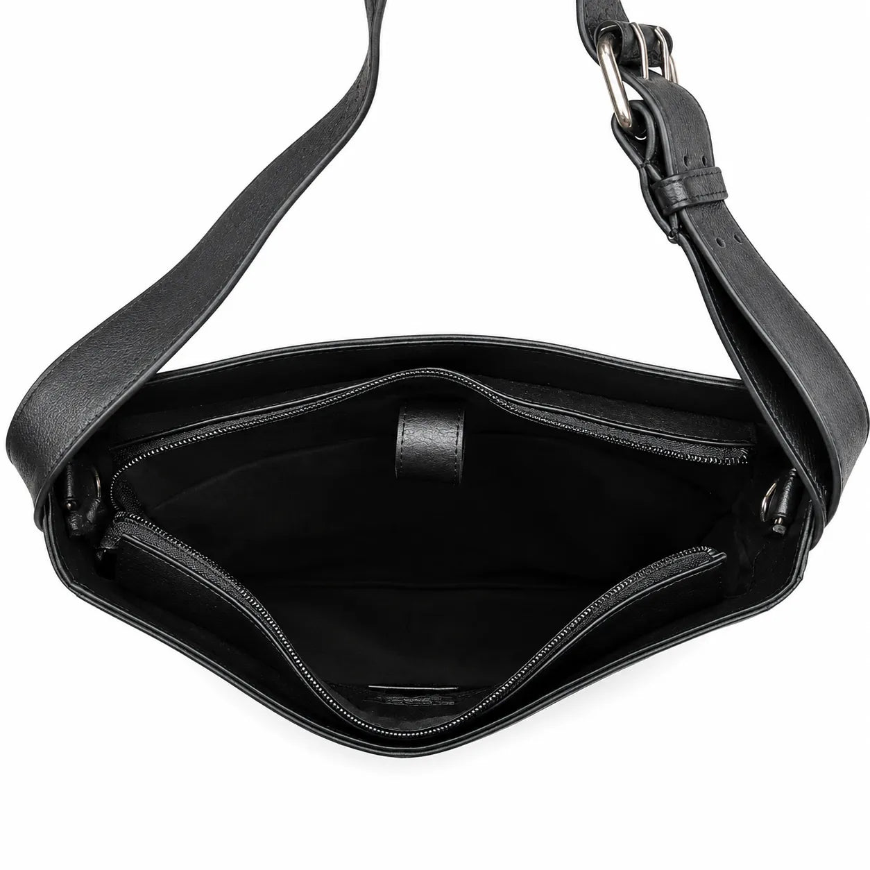 Leather Messenger Bag - Full Grain Leather Sling Bag - Vintage Leather Messenger Black Bag- Oxhide J0072 Black