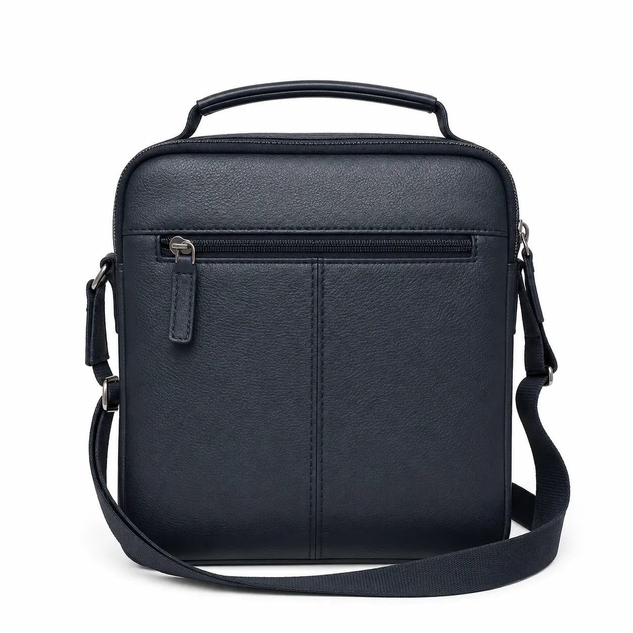 Leather Messenger Bag - Full Grain Leather Sling Bag - Vintage Leather Messenger Black Bag- Oxhide J0072 Black