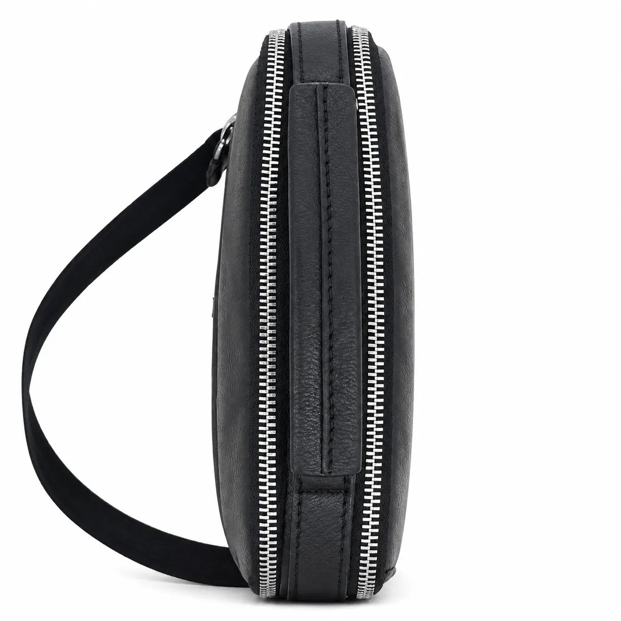 Leather Messenger Bag - Full Grain Leather Sling Bag - Vintage Leather Messenger Black Bag- Oxhide J0072 Black
