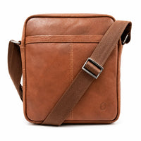 Leather Messenger Bag - Full Grain Leather Sling Bag -Leather Sling Bag for Men Brown  - Oxhide J0049