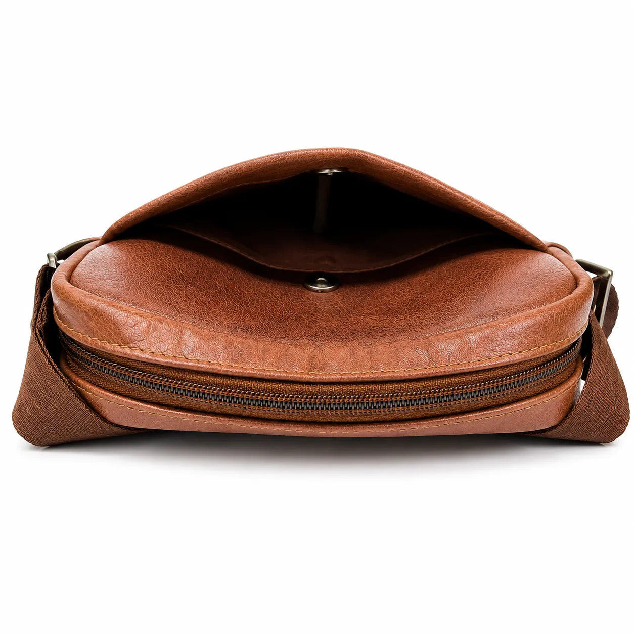Leather Messenger Bag - Full Grain Leather Sling Bag -Leather Sling Bag for Men Brown  - Oxhide J0049