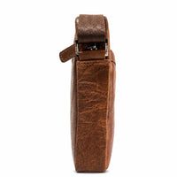 Leather Messenger Bag - Full Grain Leather Sling Bag -Leather Sling Bag for Men Brown  - Oxhide J0049