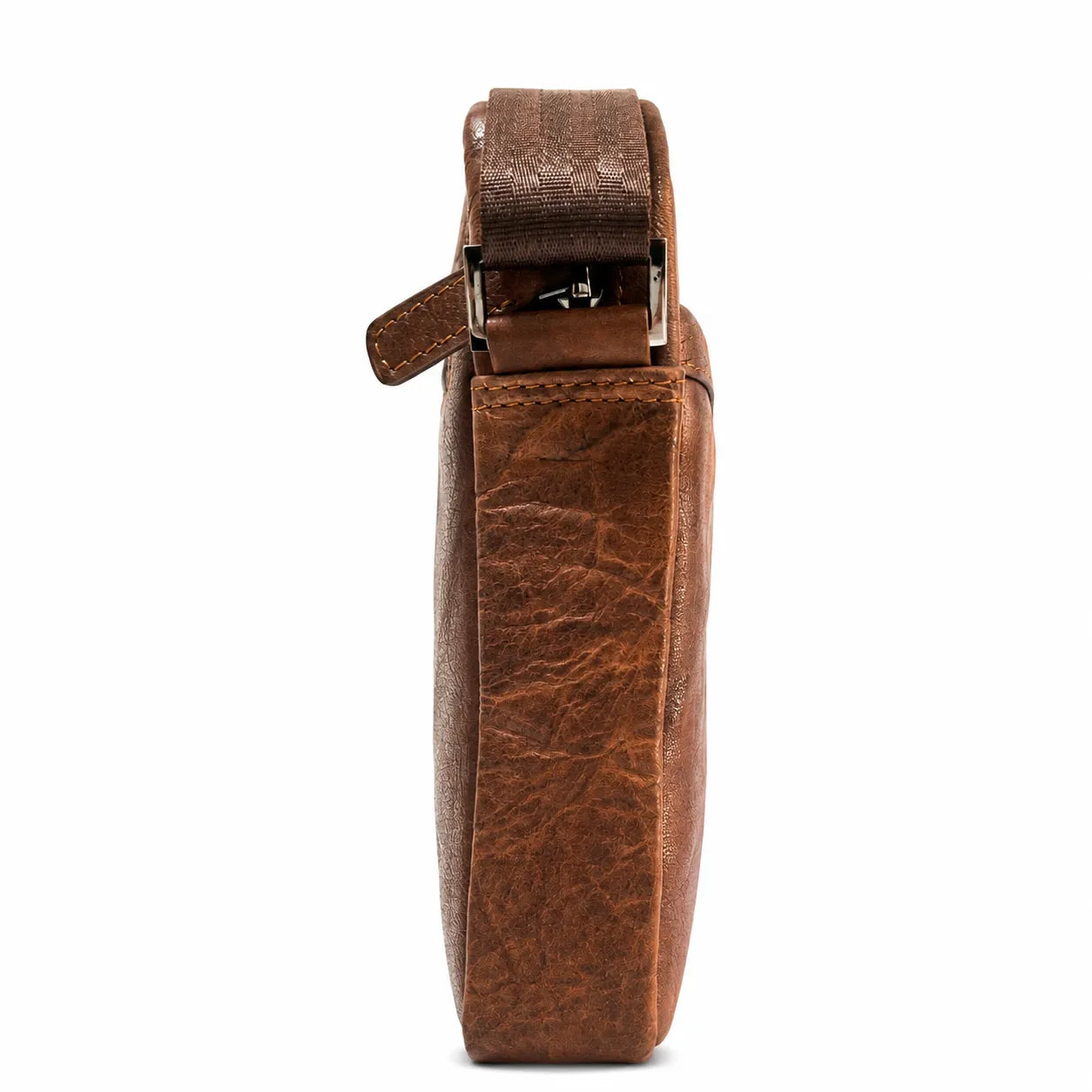 Leather Messenger Bag - Full Grain Leather Sling Bag -Leather Sling Bag for Men Brown  - Oxhide J0049