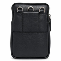 Belt Pouch - Leather Belt Pouch For Men - Small Leather Pouch -  Leather Bag - J0070 Black