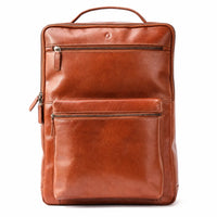 Oxhide Leather Backpack - Full Grain Leather Backpack Brown Laptop Backpack -SD01
