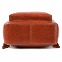 Oxhide Leather Backpack - Full Grain Leather Backpack Brown Laptop Backpack -SD01