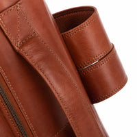 Oxhide Leather Backpack - Full Grain Leather Backpack Brown Laptop Backpack -SD01