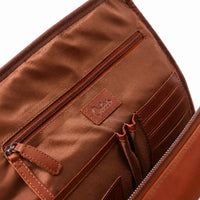 Oxhide Leather Backpack - Full Grain Leather Backpack Brown Laptop Backpack -SD01