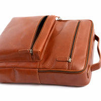 Oxhide Leather Backpack - Full Grain Leather Backpack Brown Laptop Backpack -SD01
