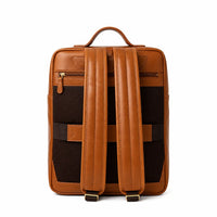 Leather Backpack - Full Grain Leather Backpack - Leather Rucksack - Leather Laptop Backpack for Men - Backpack Vintage Oil Leather Brown - Oxhide Small Adventure VIN1003