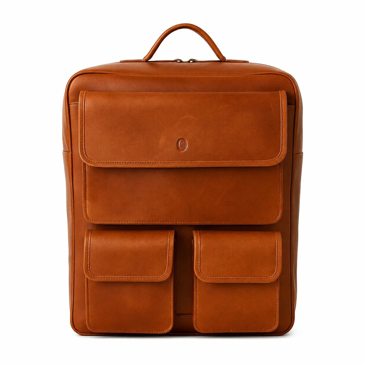 Leather Backpack - Full Grain Leather Backpack - Leather Rucksack - Leather Laptop Backpack for Men - Backpack Vintage Oil Leather Brown - Oxhide Small Adventure VIN1003