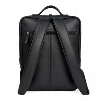 Full Grain Leather Backpack - Leather Rucksack - Leather Laptop Backpack for Men- Oxhide BLACK J0080