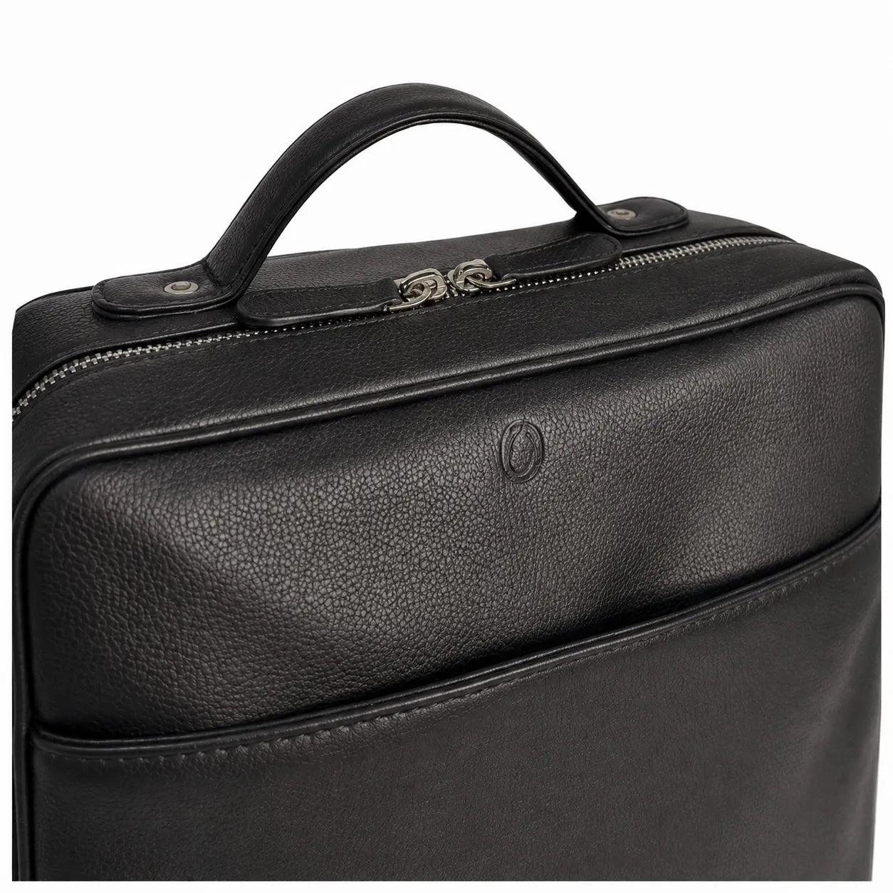 Full Grain Leather Backpack - Leather Rucksack - Leather Laptop Backpack for Men- Oxhide BLACK J0080