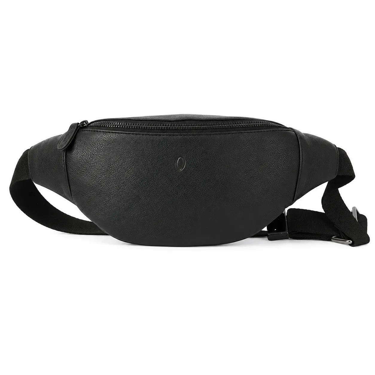 Leather Bum bag  waist  Pouch For Men - Small Leather Pouch - Cross Body Bag -SD02 BLACK