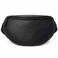 Leather Bum bag  waist  Pouch For Men - Small Leather Pouch - Cross Body Bag -SD02 BLACK
