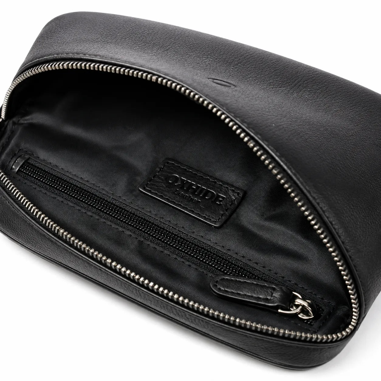Leather Bum bag  waist  Pouch For Men - Small Leather Pouch - Cross Body Bag -SD02 BLACK