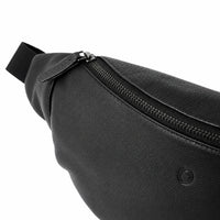 Leather Bum bag  waist  Pouch For Men - Small Leather Pouch - Cross Body Bag -SD02 BLACK