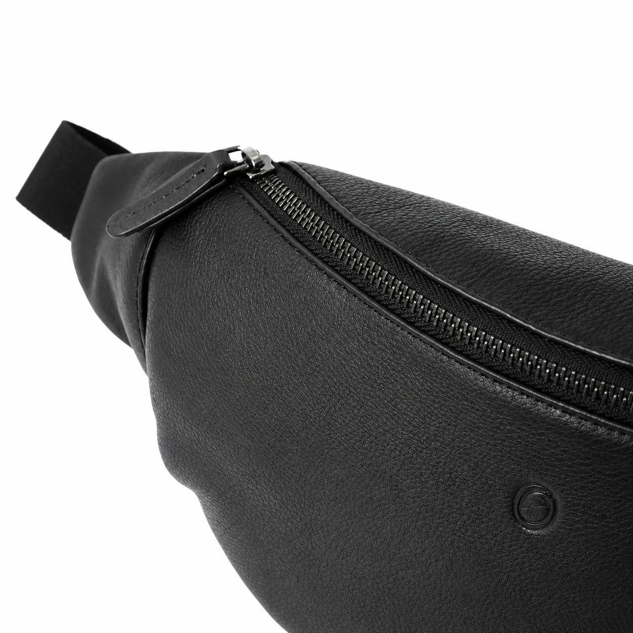 Leather Bum bag  waist  Pouch For Men - Small Leather Pouch - Cross Body Bag -SD02 BLACK