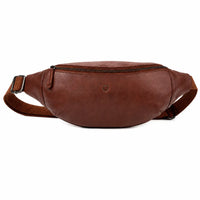 Leather Bum bag  waist  Pouch For Men - Small Leather Pouch - Cross Body Bag -SD02 Brown