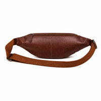 Leather Bum bag  waist  Pouch For Men - Small Leather Pouch - Cross Body Bag -SD02 Brown