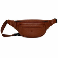 Leather Bum bag waist Pouch For Men - Small Leather Pouch - Cross Body Bag -J0082 BROWN