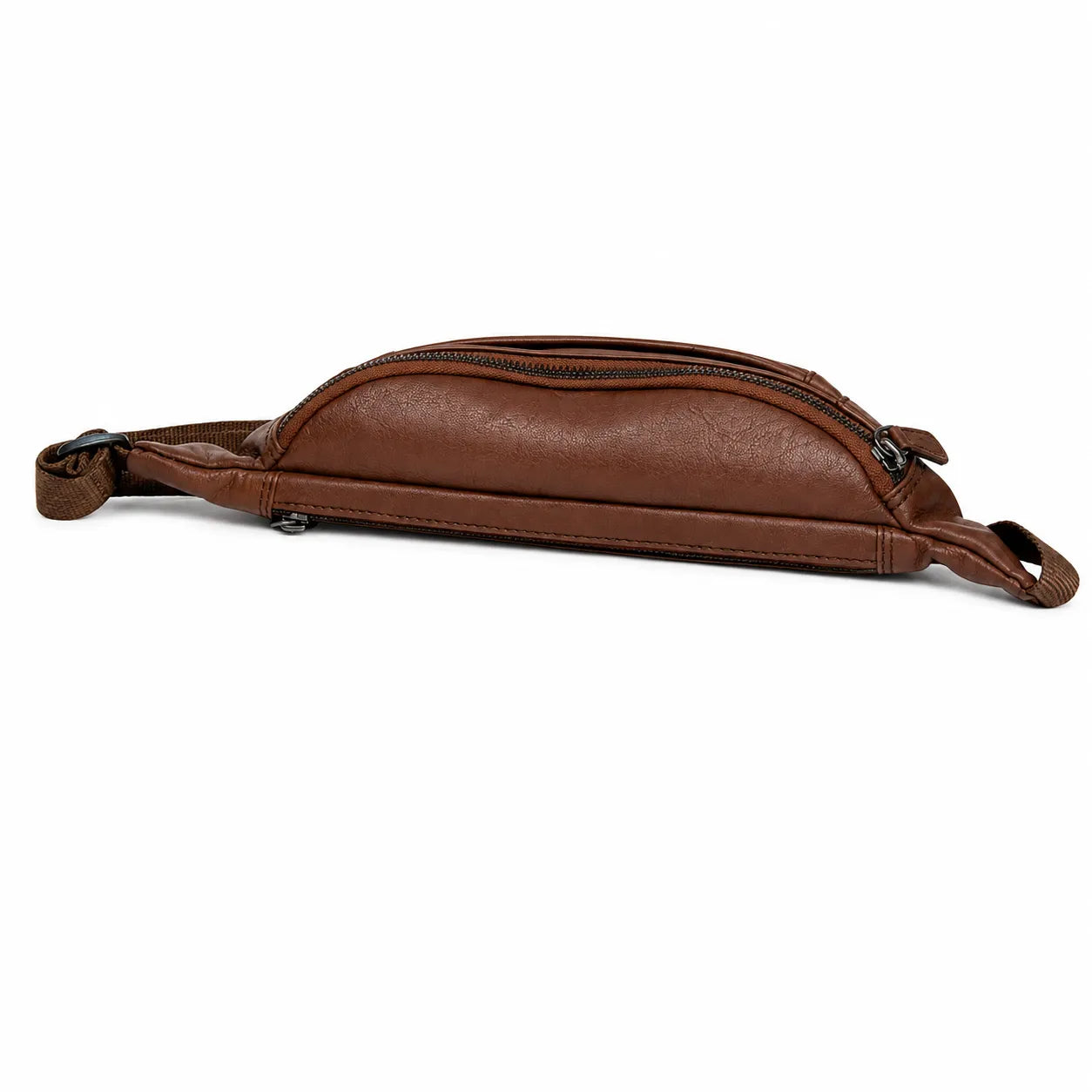 Leather Bum bag waist Pouch For Men - Small Leather Pouch - Cross Body Bag -J0082 BROWN