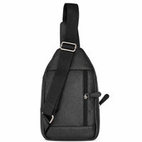 Oxhide Leather Men's Chest Bag - Travel Bag - Bikers Bag - Lightweight Anti-Theft Bag - Oxhide 10026 Black