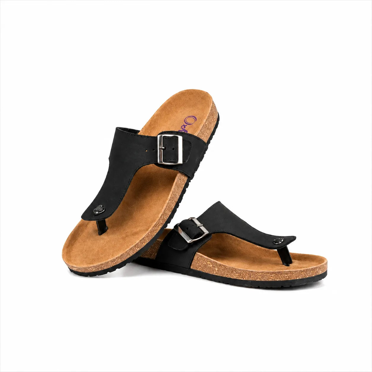 Brown Leather Comfort Slipper -TR 01302 Black Oxhide