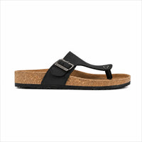 Brown Leather Comfort Slipper -TR 01302 Black Oxhide