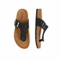 Brown Leather Comfort Slipper -TR 01302 Black Oxhide