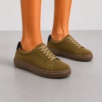 Tan Suede Leather Casual Sneakers-BOM-NEWTON1-BRN