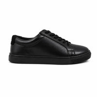 Black Leather Casual Sneakers -BOM-NEWTON3-BLK