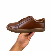 Brown Leather Casual Sneakers-BOM-NEWTON3-TAN