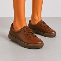 Brown Leather Casual Sneakers-BOM-NEWTON3-TAN