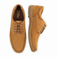 Leather Lace-Up Shoes-TR-6514 Tan