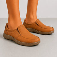 Leather Comfort Slip-On Shoes-TR 6411 Tan