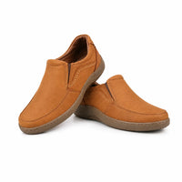 Leather Comfort Slip-On Shoes-TR 6411 Tan