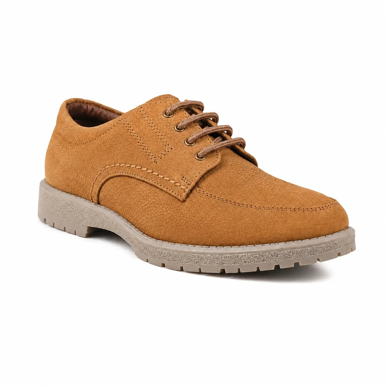 Leather Lace-Up Shoes -TR 2704 Tan