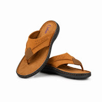 Tan Leather Comfort Slipper-1524 Brown Oxhide