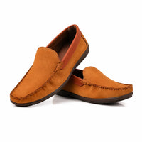 Leather Slip-On Shoes-TR 1403 Tan