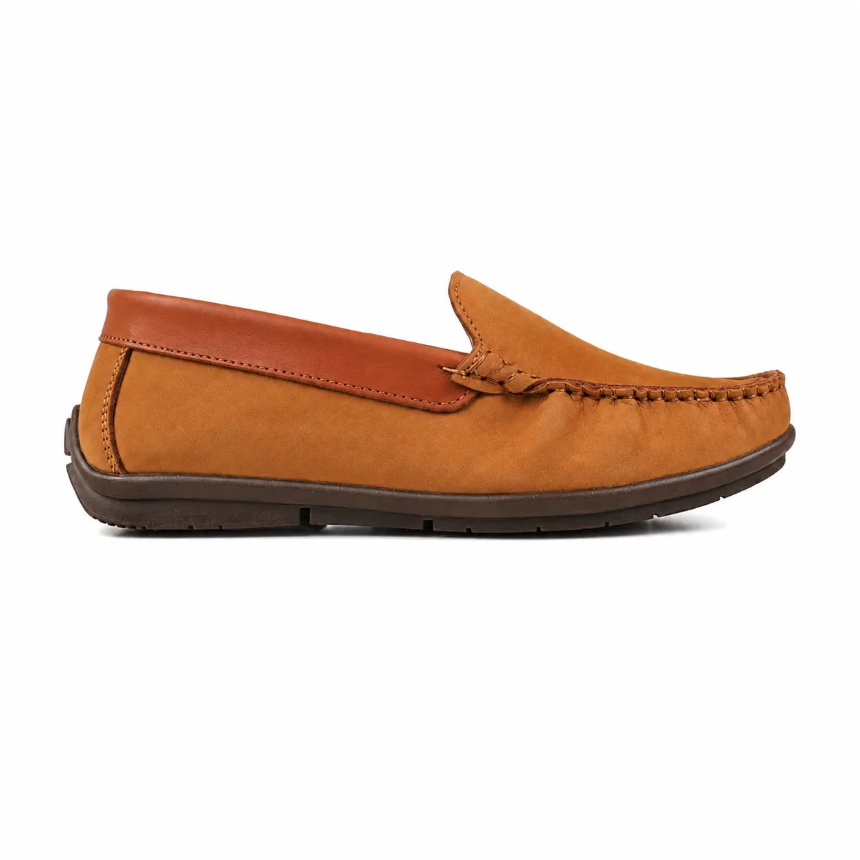 Leather Slip-On Shoes-TR 1403 Tan