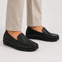 Oxhide Black Loafer Leather Shoes TR-1060-BLK