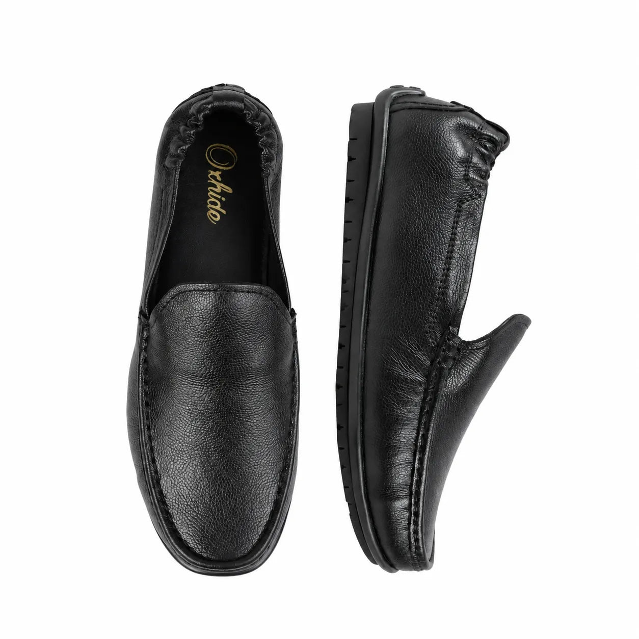 Oxhide Black Loafer Leather Shoes TR-1060-BLK
