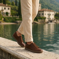 Brown Leather Casual Sneakers-BOM-NEWTON3-TAN