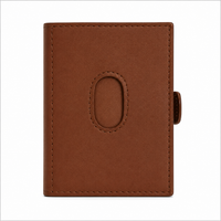 Oxhide Compact wallet in Vintage Leather in Brown colour-OXHIDE J0085 BROWN