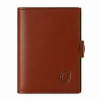 Oxhide Compact wallet in Vintage Leather in Brown colour-OXHIDE J0085 BROWN