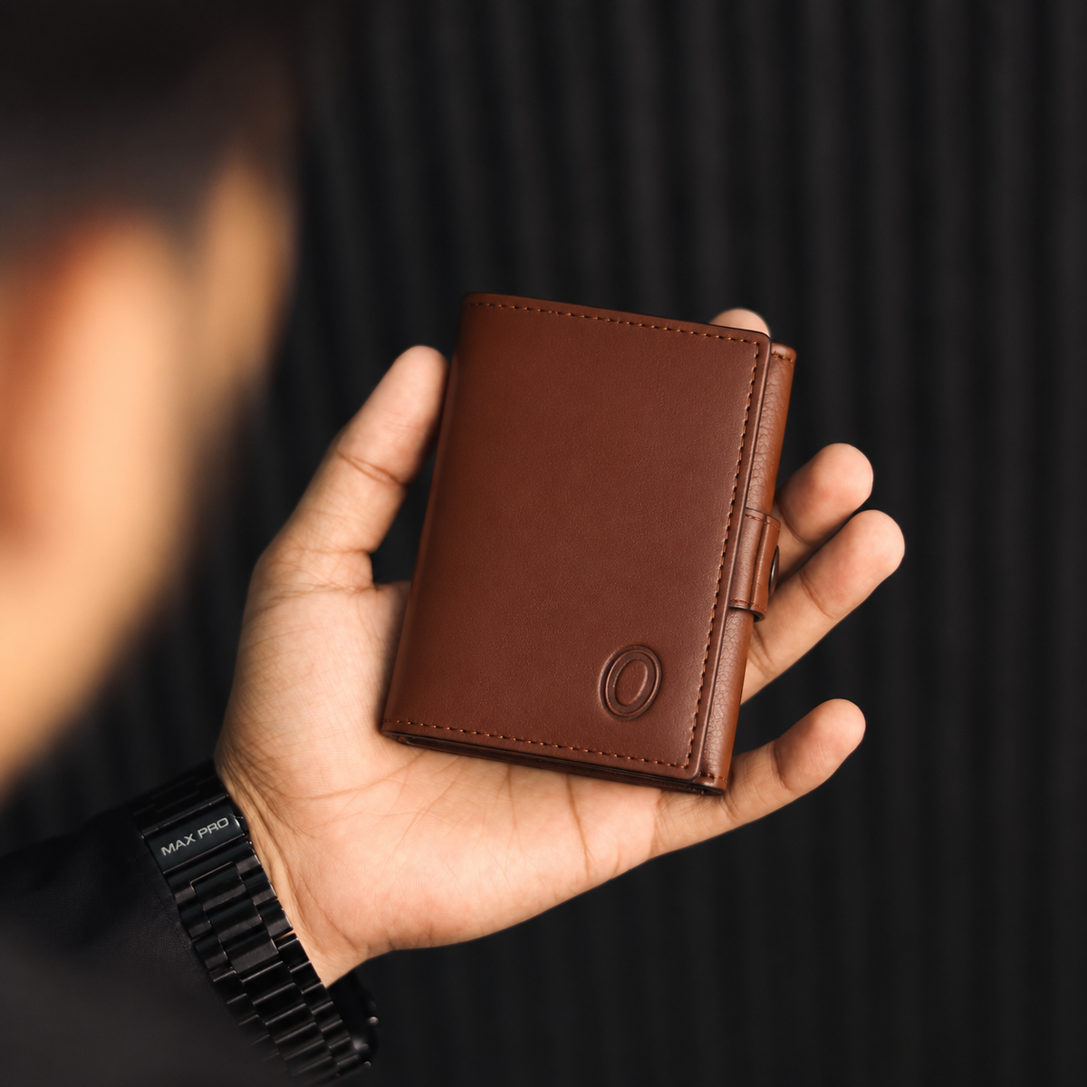 Oxhide Compact wallet in Vintage Leather in Brown colour-OXHIDE J0085 BROWN