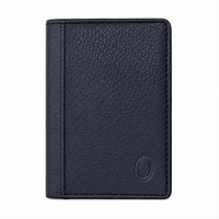 Oxhide Real leather Slim Black- minimalist wallet -SD11